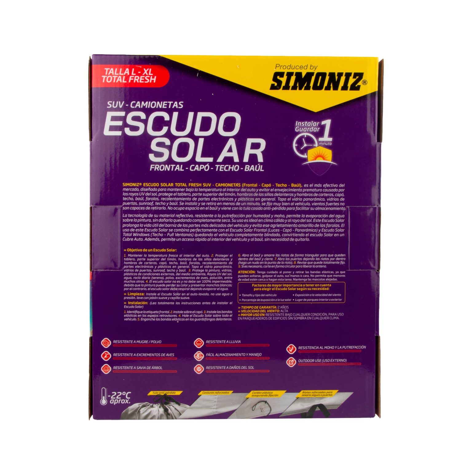 ESCUDO SOLAR SIMONIZ FRESH XL PREMIUM - Simoniz