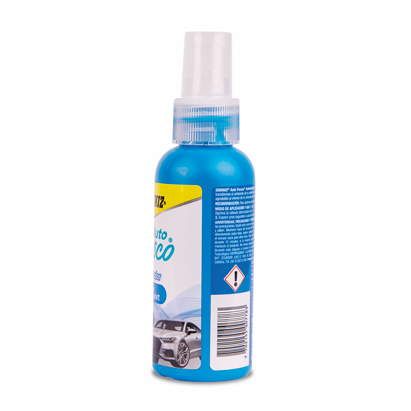 Ambientador Spray Simoniz Auto Fresco Carro Sport 100ml Color Azul Fragancia Auto - vista 3 - Simoniz