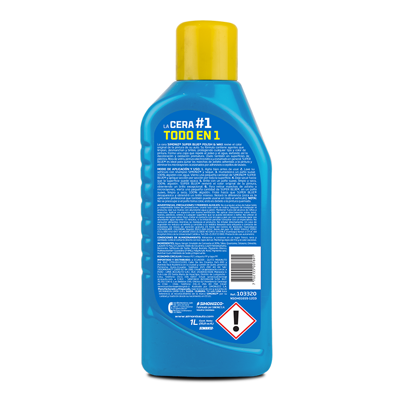 Cera Súper Blue Simoniz Revive El Color 1000Ml - vista 1 - Simoniz