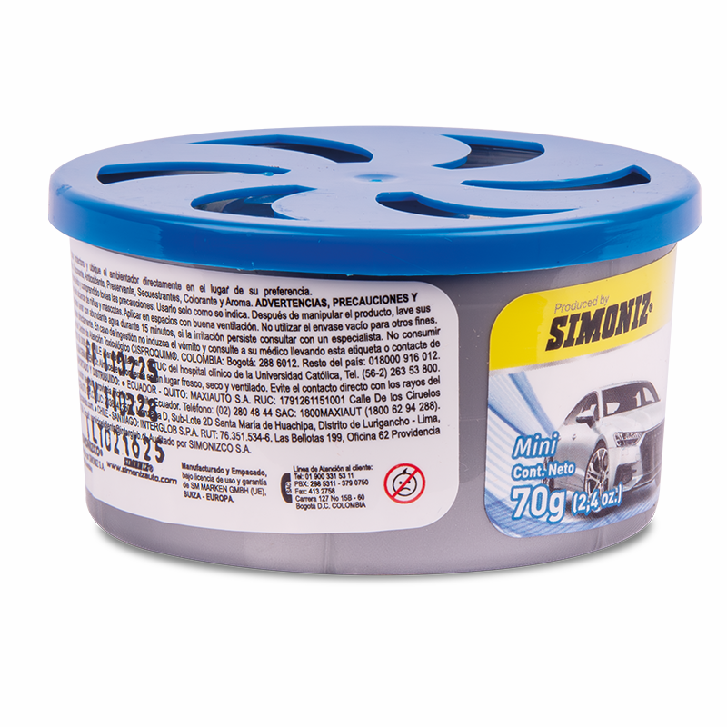 Ambientador Gel Simoniz Auto Fresco Carro Nuevo Sport 70G Azul Carro Nuevo Sport - vista 3 - Simoniz