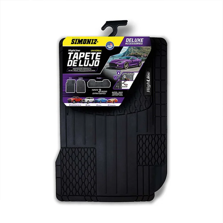 Tapete Universal Pvc De Lujo Simoniz Highline 3 Pz - Negro - tapete universal lujo - Simoniz