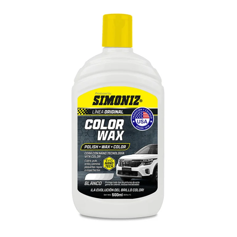 Cera Color Wax Simoniz Con Nano Tecnología Blanco 500Ml - cera nano tecnologia - Simoniz