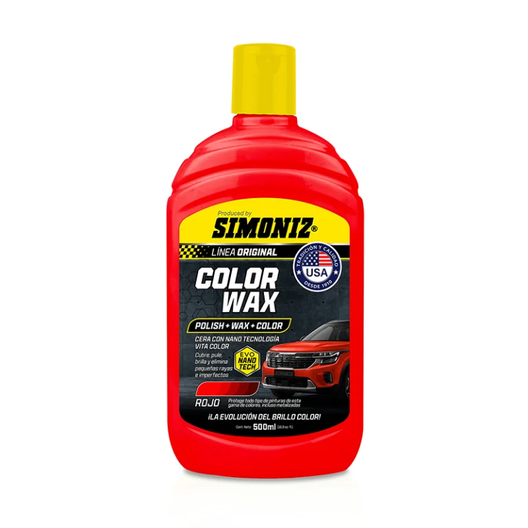Cera Color Wax Simoniz Con Nano Tecnología Rojo 500Ml - cera nano tecnologia - Simoniz