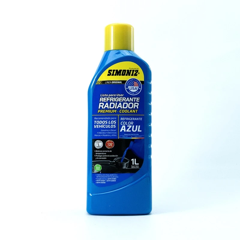 108191-1-Refrigradiador_1LT_Azul-1.webp REFRIGERANTE RADIADOR AZUL COOLANT SIMONIZ 1.000ML - Imagen 1