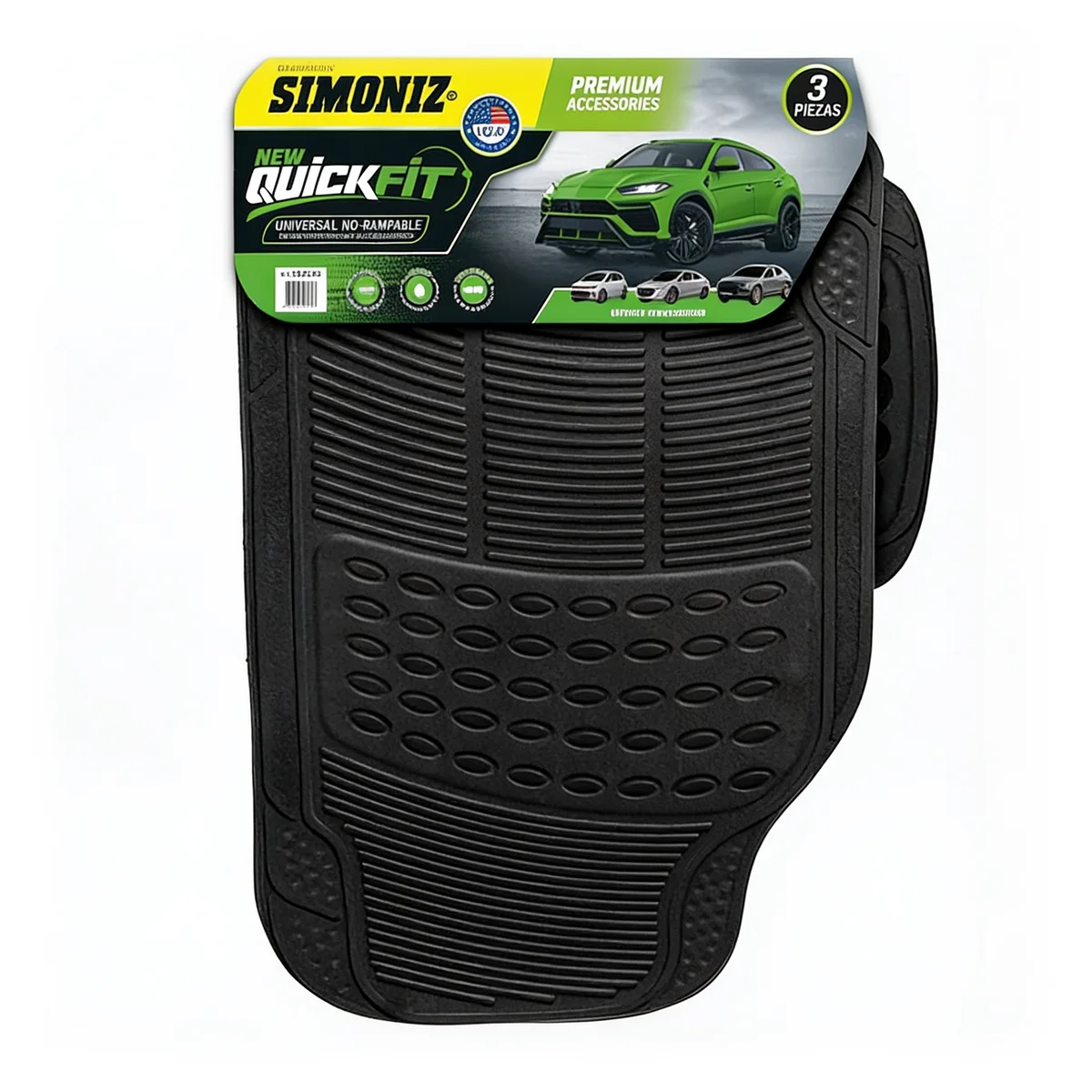 206236-0-Tapete-Pvc-Simoniz-Full-Equipo-3-Piezas-Negro-Negro Tapete Pvc Simoniz Full Equipo 3 Piezas Negro Negro - Imagen 1