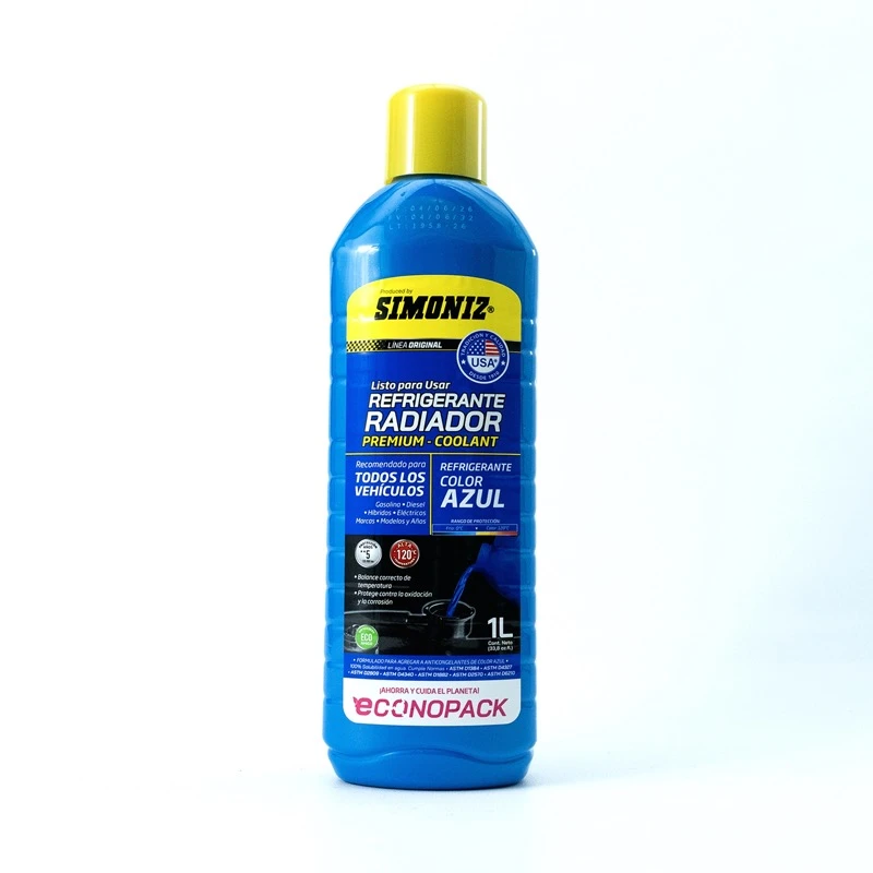 208614-1-Refrigerant_Radiad_Sim_Econopack_Azul_1L-1.webp Refrigerante Radiador Simoniz Qualitor Econopack Azul 1lt Azul - Imagen 1