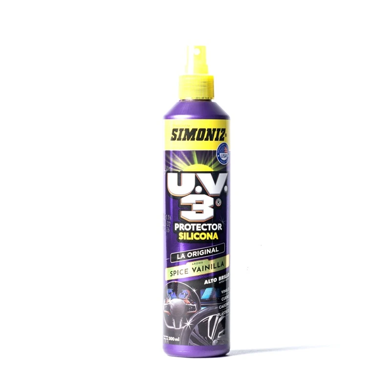 103265-1-Silicona_UV3_Spice_Vainilla_300ML.webp Silicona Protectora Uv3 Simoniz Picadura De Tabaco Y Vainill Morado - Imagen 1