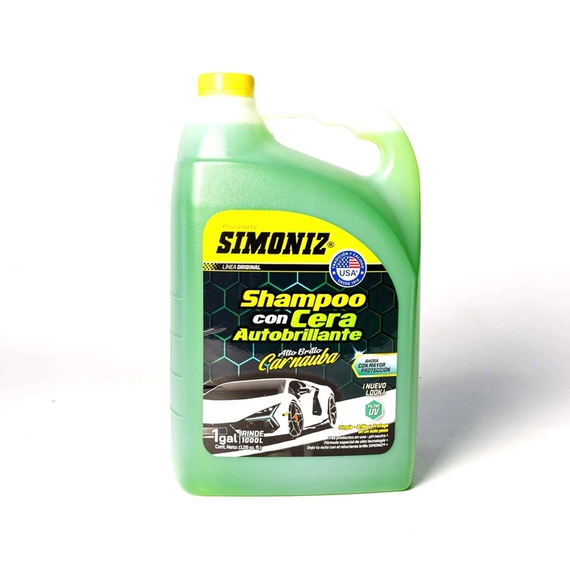 103281-0-3123_Shampoo_1GL_Con_Cera_Autobrillante.webp SHAMPOO SIMONIZ CON CERA AUTOBRILLANTE 1GL - Imagen 1