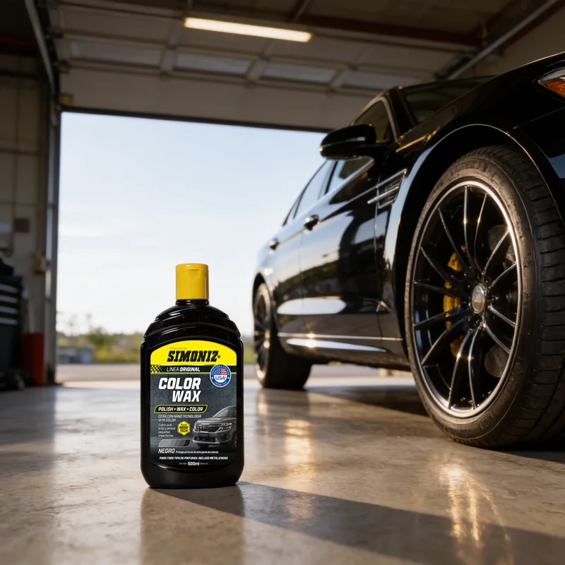 CERA COLOR WAX SIMONIZ CON NANO TECNOLOGÍA NEGRO 500ML - Imagen 4