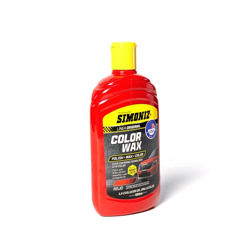 CERA COLOR WAX SIMONIZ CON NANO TECNOLOGÍA ROJO 500ML - Imagen 2