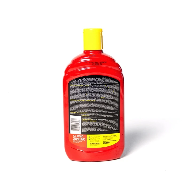 CERA COLOR WAX SIMONIZ CON NANO TECNOLOGÍA ROJO 500ML - Imagen 3