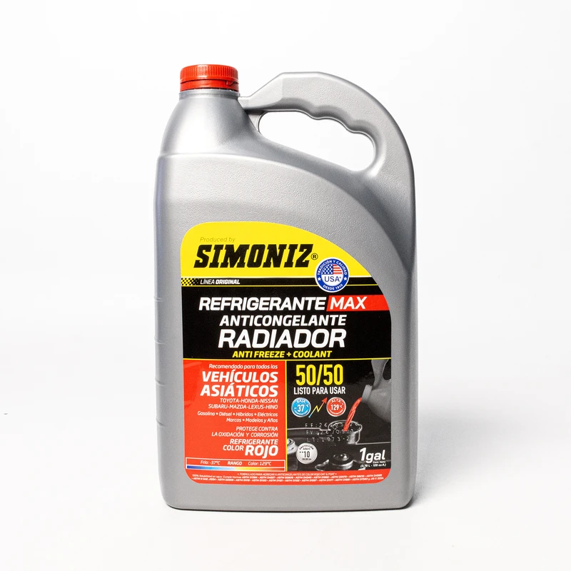 209384-1-Refrigerante_50_50_Simoniz_Rojo_1_Galon-1.webp REFRIGERANTE ANTICONGELANTE RADIADOR ROJO 50/50 1 GL - Imagen 1