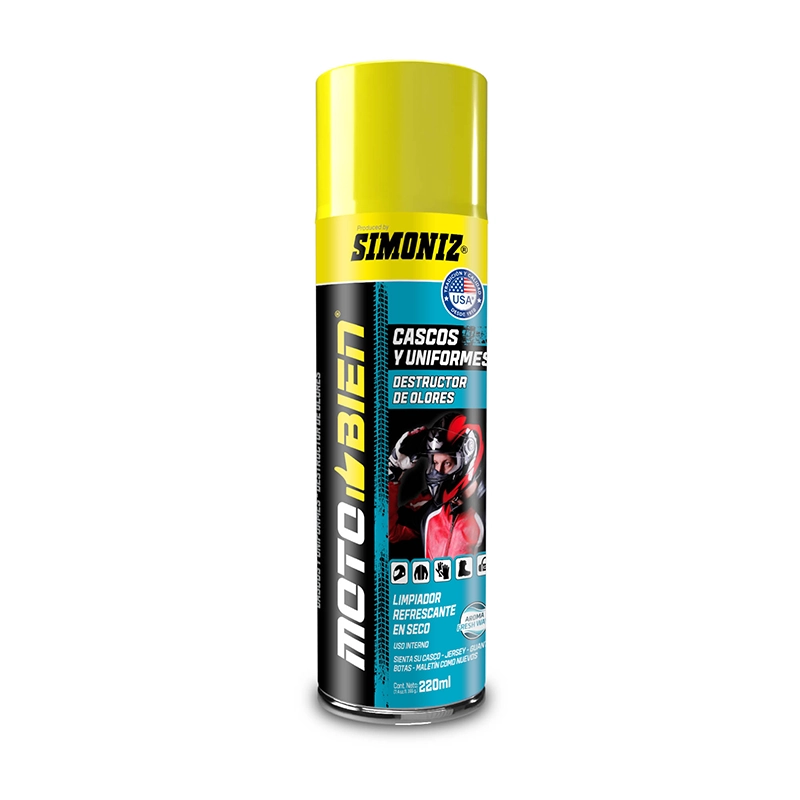 200921_01-Limprefres_Desinfectante_Cascos_220ML.webp DESTRUCTOR DE OLORES PARA CASCOS Y UNIFORMES MOTO BIEN 220 ML - Imagen 1